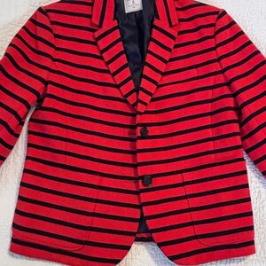 Gap Striped Red and Black Blazer